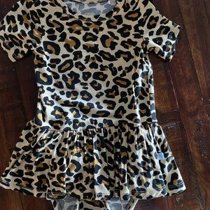 Posh Peanut Lana Leopard Print Twirl Bodysuit